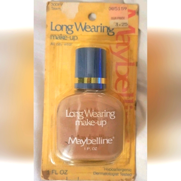 Vintage Maybelline Tawney Beige Foundation Makeup Long Wearing 80s New Sealed - Picture 1 of 4